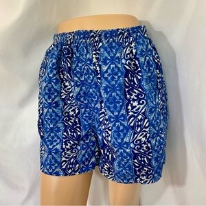 Men’s Vintage 90’s Blue Nylon Swim Trunks Medium Players by Can Heusen